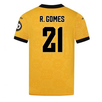 Moški Nogometni dresi Wolves Rodrigo Gomes #21 Domači 2025-26 Kratek Rokav Moški Nogometni dresi Wolves Rodrigo Gomes #21 Domači 2025-26 Kratek Rokav
